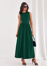 PRETTYGARDEN Summer Maxi Dresses for Women Sleeveless A Line Flowy Long Casual Sundress Wedding Guest Fashion Clothing PRETTYGARDEN