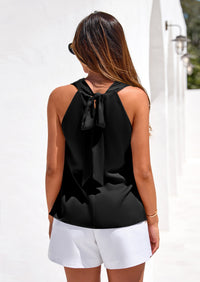 PRETTYGARDEN Women's Tie Halter Going Out Tops Summer Cowl Neck Vest Backless Sleeveless Tank Top Party Date Outfits PRETTYGARDEN