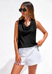 PRETTYGARDEN Women's Tie Halter Going Out Tops Summer Cowl Neck Vest Backless Sleeveless Tank Top Party Date Outfits PRETTYGARDEN