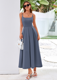 PRETTYGARDEN Cocktail Dresses for Women Spring Elegant Ruffle A Line Long Flowy Summer Formal Wedding Guest Maxi Dress PRETTYGARDEN