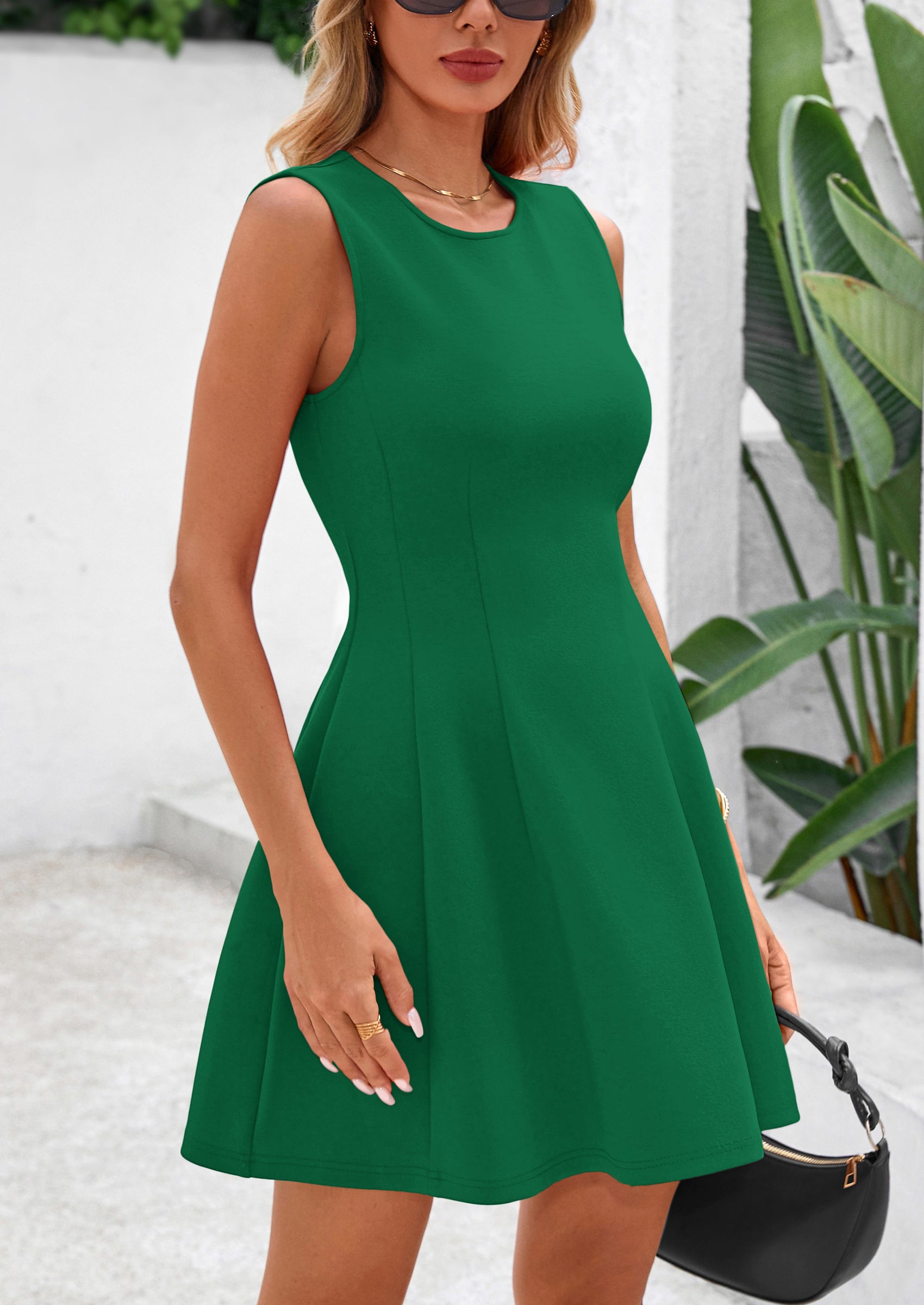 PRETTYGARDEN Women's Short Summer Dress Elegant Classy A Line Sleeveless Tank Graduation Cocktail Party Mini Dresses