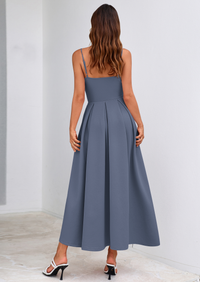 PRETTYGARDEN Cocktail Dresses for Women Spring Elegant Ruffle A Line Long Flowy Summer Formal Wedding Guest Maxi Dress PRETTYGARDEN