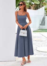 PRETTYGARDEN Cocktail Dresses for Women Spring Elegant Ruffle A Line Long Flowy Summer Formal Wedding Guest Maxi Dress PRETTYGARDEN