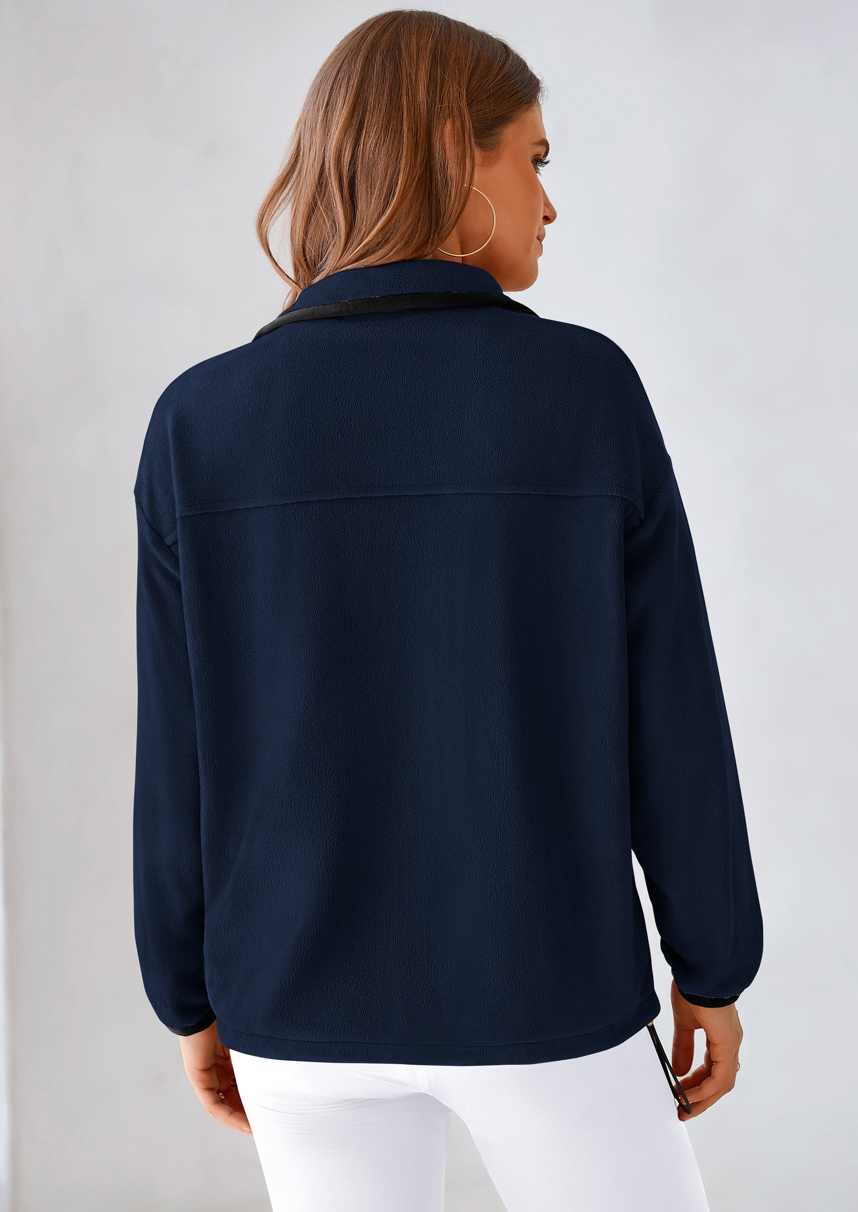 BTFBM Women's Fleece Jackets Fall Winter Clothes 2025 Stand Collar Outwear Jacket Zip Up Casual Fuzzy Coats Pockets PRETTYGARDEN