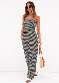 PRETTYGARDEN Summer Sets Women 2 Piece Outfits Matching Striped Loungewear Spring Airport Travel Beach Vacation Clothes PRETTYGARDEN