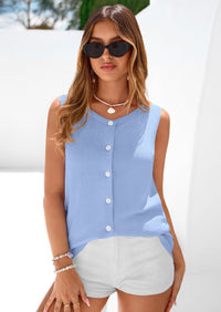 PRETTYGARDEN Womens Sweater Vest Spring Tops Cute Summer Sleeveless Cardigan Casual Knit Button Up Tank Tops PRETTYGARDEN