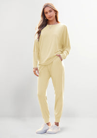 PRETTYGARDEN Women's Fall 2 Piece Lounge Set Long Sleeve Tops Ribbed Pants Spring Matching Sweatsuit Travel Outfits Clothes