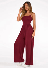 PRETTYGARDEN Summer Jumpsuits for Women Casual Wide Leg Date Night Rompers Sleeveless Beach Vacation One Piece Outfits PRETTYGARDEN