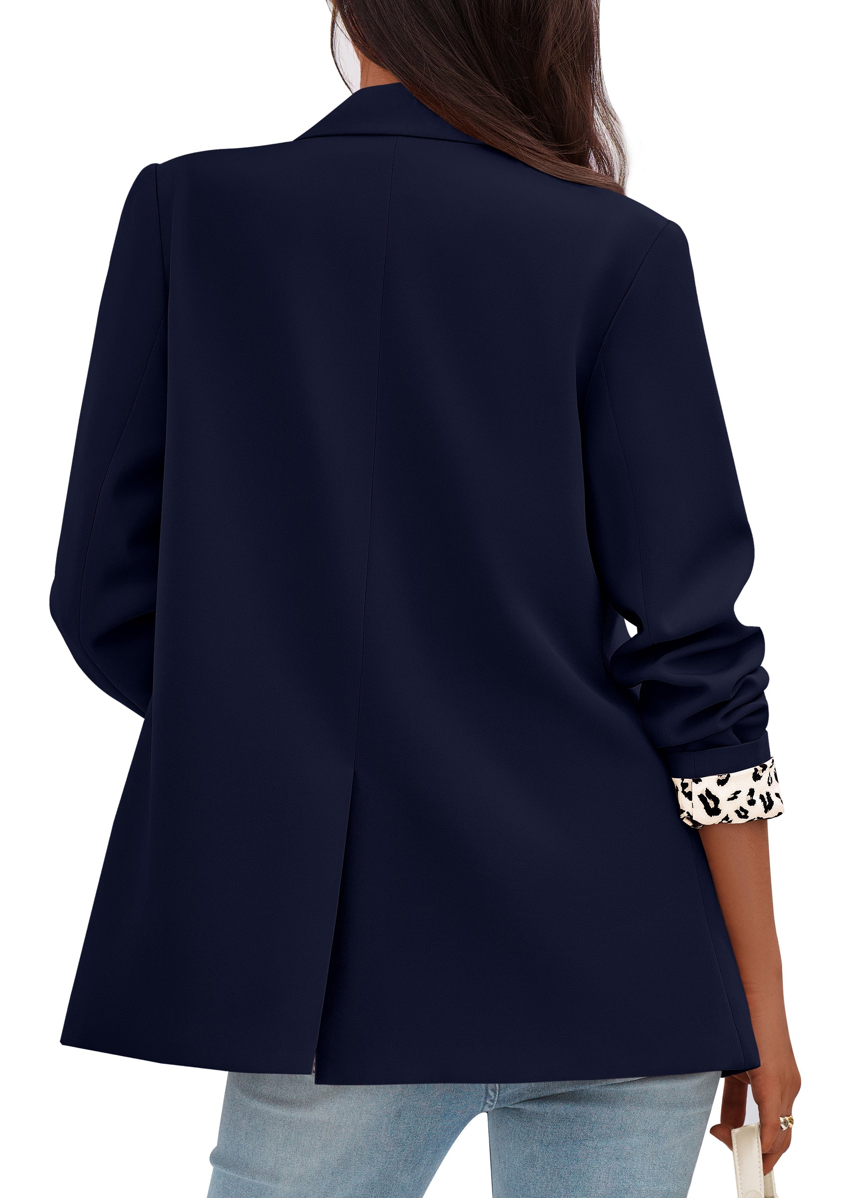 PRETTYGARDEN Blazers for Women Fall Work Office Suit Jackets Dressy Open Front Leopard Blazer Business Casual Outfits