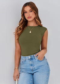 PRETTYGARDEN Women's Tank Tops 2025 Summer Casual Ribbed Cap Sleeve Slim Fitted Knit Basic Tee Shirts Trendy Fashion Clothes