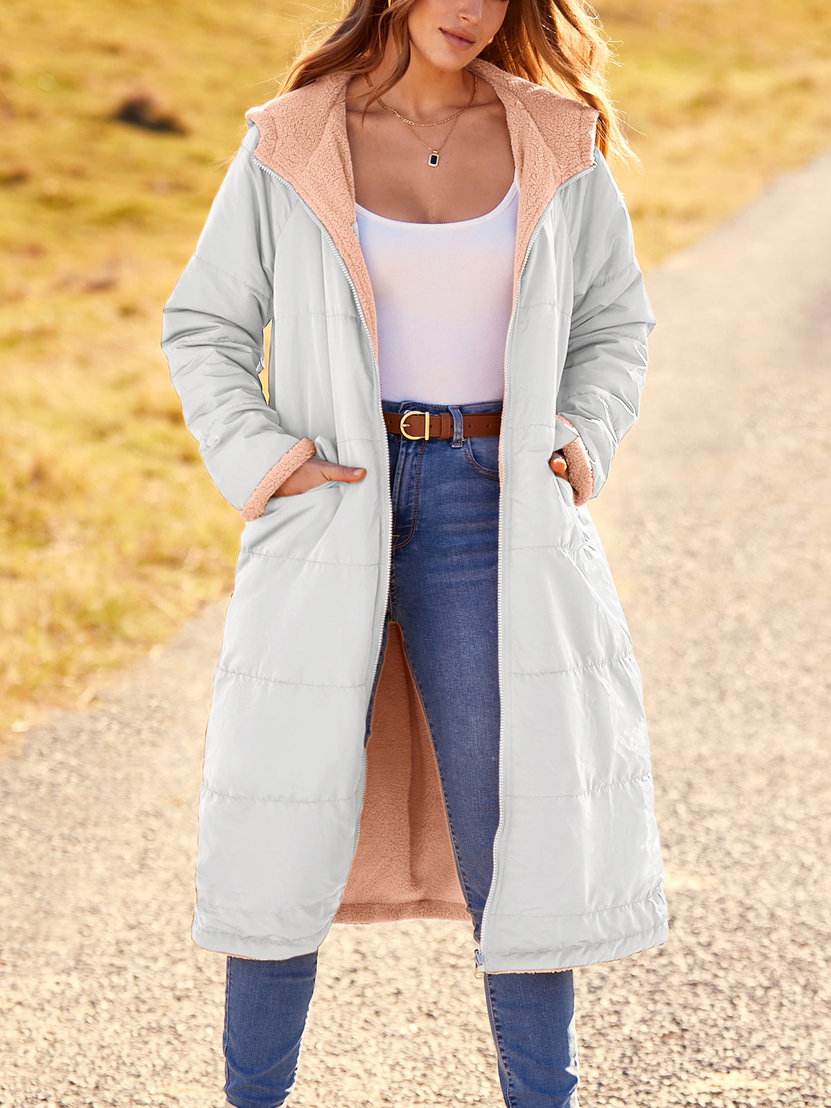 Women's  Winter Fashion Clothes Oversized Shearling Fleece Long Coats Jackets