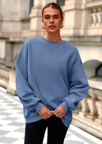 PRETTYGARDEN Oversized Sweatshirt for Women Fall Outfits Crewneck Long Sleeve Tops Fleece Pullover Winter Clothing