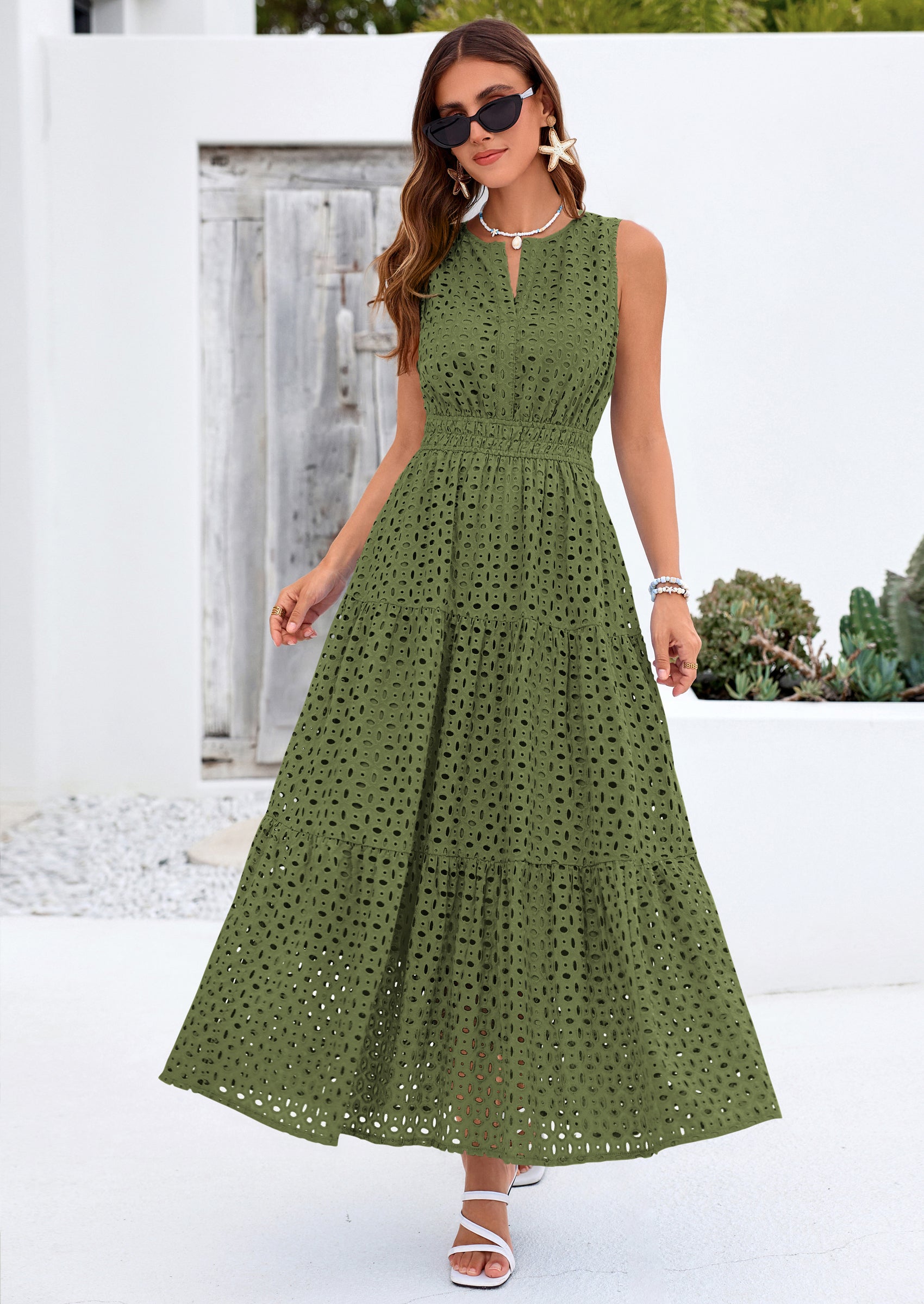 PRETTYGARDEN Summer Dresses for Women Sundresses Sleeveless V Neck Eye PRETTYGARDEN Summer Dresses for Women Sundresses Sleeveless V Neck Eye