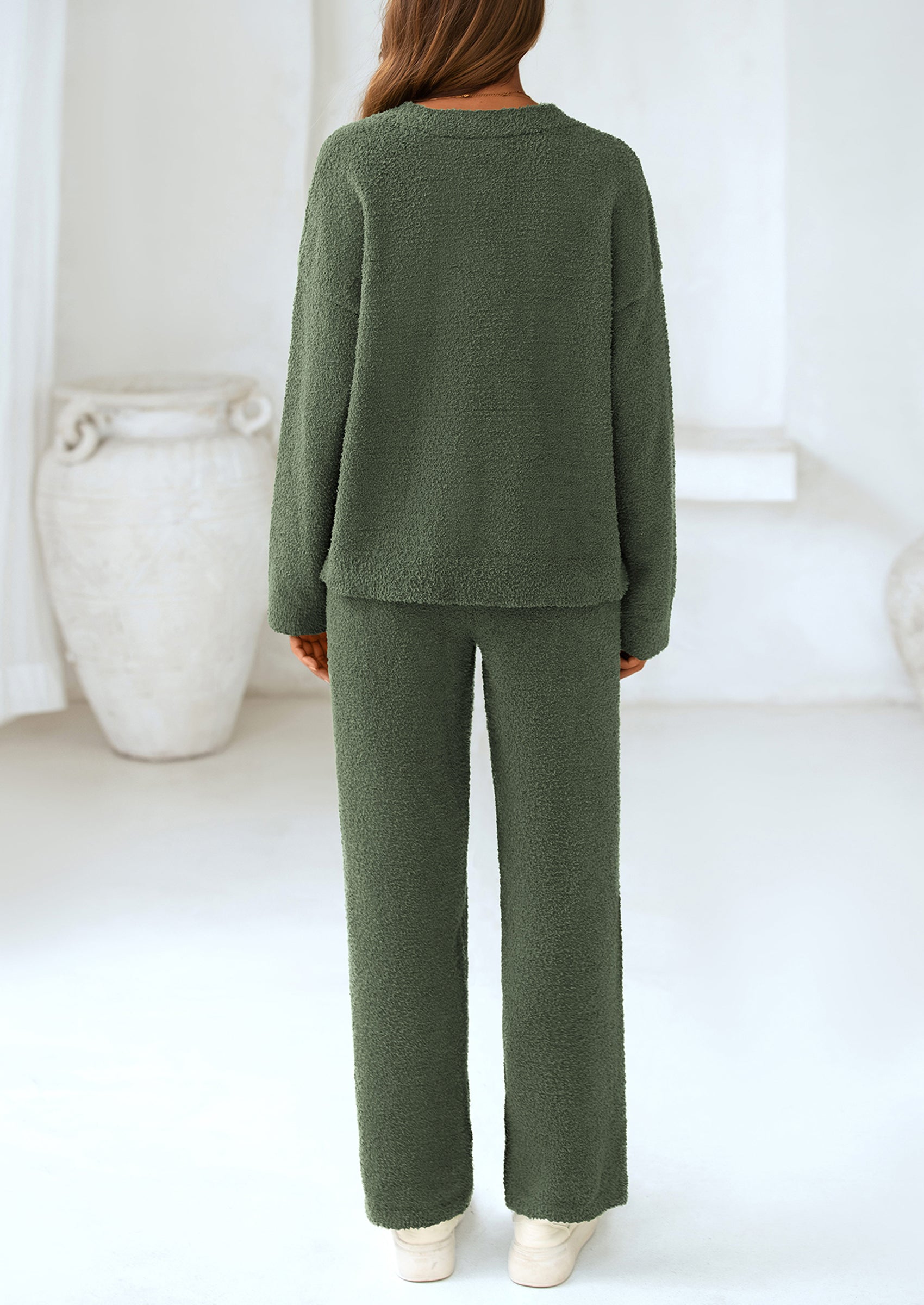 PRETTYGARDEN Lounge Sets for Women Two Piece Sweaters Pajama Set Fall Fashion Loungewear Outfits Matching Winter Clothes