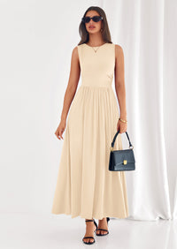 PRETTYGARDEN Summer Maxi Dresses for Women Sleeveless A Line Flowy Long Casual Sundress Wedding Guest Fashion Clothing PRETTYGARDEN