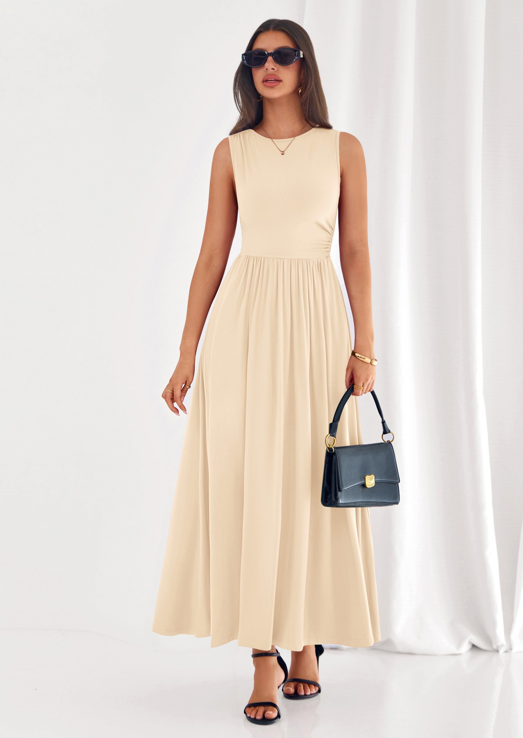 PRETTYGARDEN Summer Maxi Dresses for Women Sleeveless A Line Flowy Long Casual Sundress Wedding Guest Fashion Clothing PRETTYGARDEN