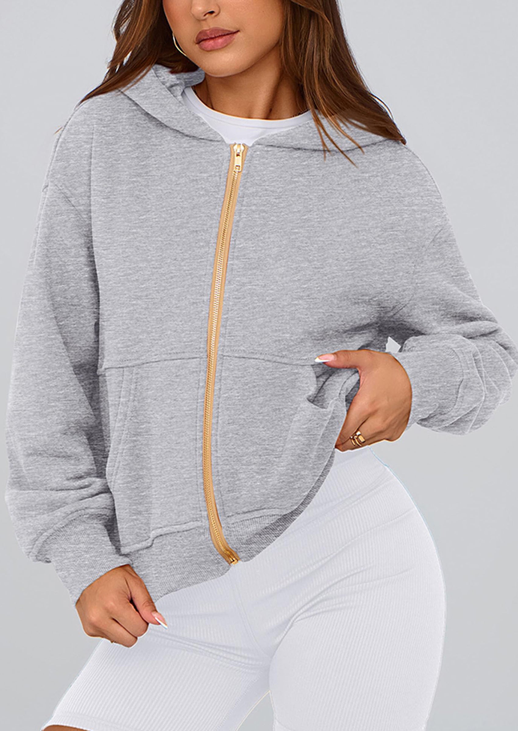 PRETTYGARDEN Hoodies For Women Sweatshirt Zip Up Hoodie Fall Fashion Trendy Long Sleeve Jackets Winter Clothing Outfits