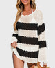 Long Sleeve Knit Crochet Bathing Beach Vacation Cover Up Dresses