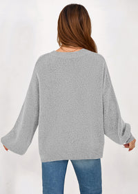 PRETTYGARDEN Sweaters for Women Fall Chunky Knit Long Sleeve Crew Neck Oversized Pullover Tops Winter Fashion Clothing