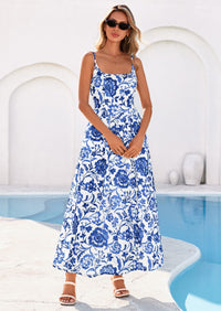 PRETTYGARDEN Womens Spring Boho Maxi Dress Eyelet Floral Long Flowy Sundresses Summer Beach Vacation Clothes PRETTYGARDEN