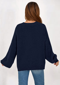 PRETTYGARDEN Sweaters for Women Fall Chunky Knit Long Sleeve Crew Neck Oversized Pullover Tops Winter Fashion Clothing