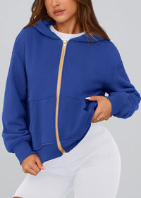 PRETTYGARDEN Hoodies For Women Sweatshirt Zip Up Hoodie Fall Fashion Trendy Long Sleeve Jackets Winter Clothing Outfits