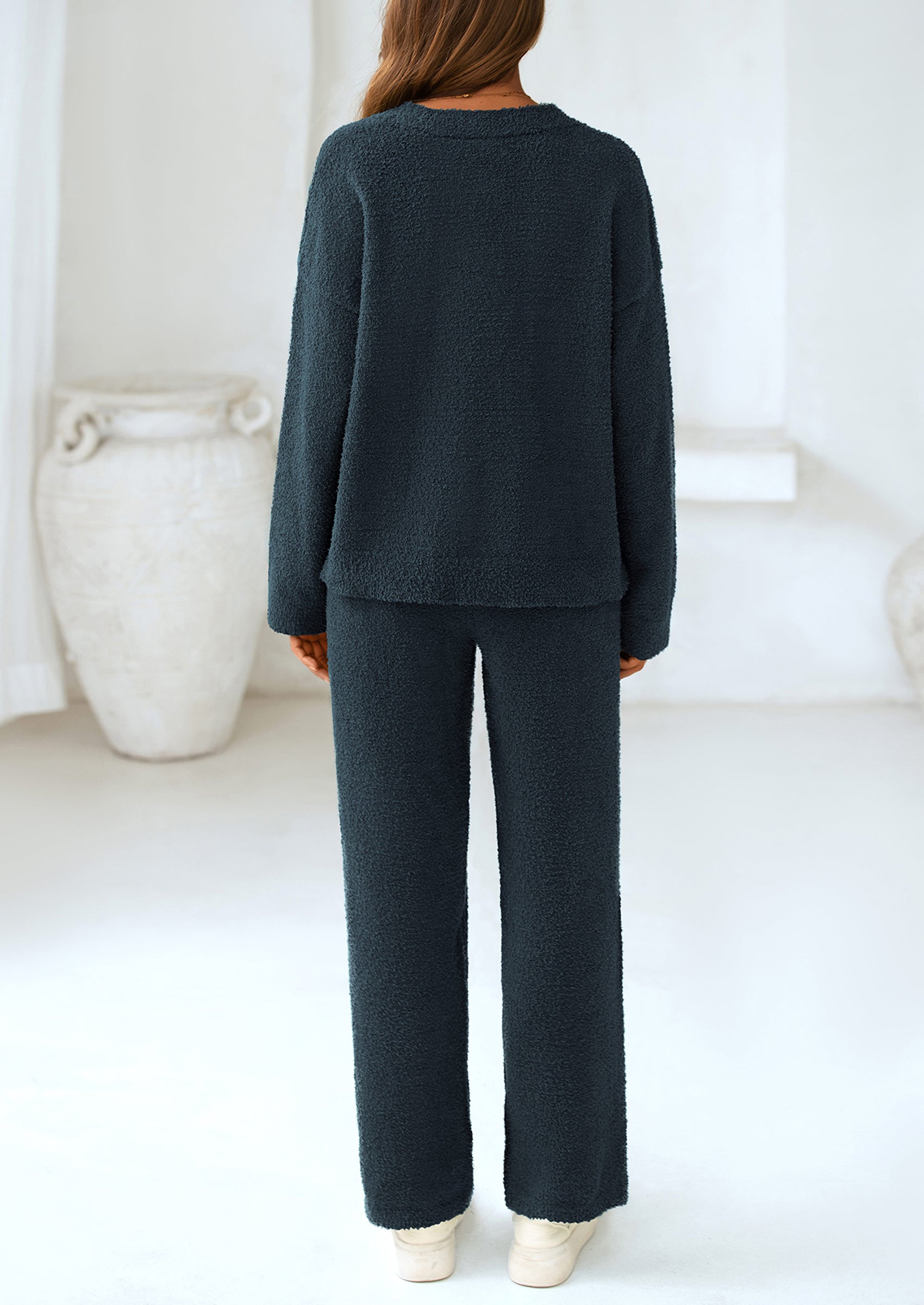 PRETTYGARDEN Lounge Sets for Women Two Piece Sweaters Pajama Set Fall Fashion Loungewear Outfits Matching Winter Clothes