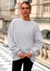 PRETTYGARDEN Oversized Sweatshirt for Women Fall Outfits Crewneck Long Sleeve Tops Fleece Pullover Winter Clothing