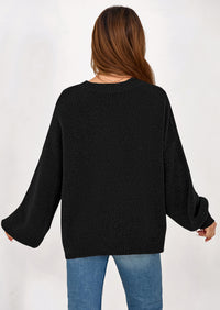 PRETTYGARDEN Sweaters for Women Fall Chunky Knit Long Sleeve Crew Neck Oversized Pullover Tops Winter Fashion Clothing