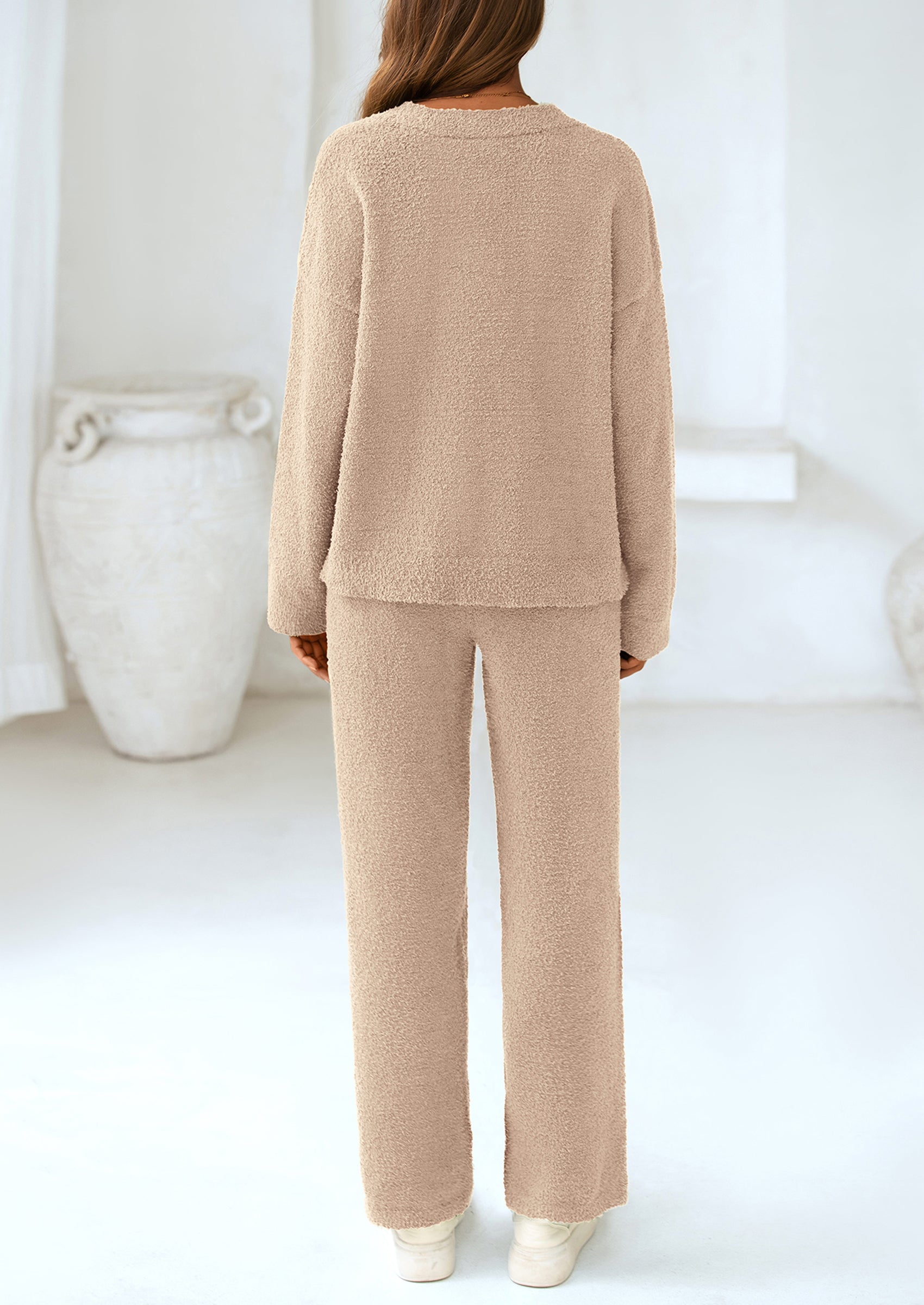 PRETTYGARDEN Lounge Sets for Women Two Piece Sweaters Pajama Set Fall Fashion Loungewear Outfits Matching Winter Clothes