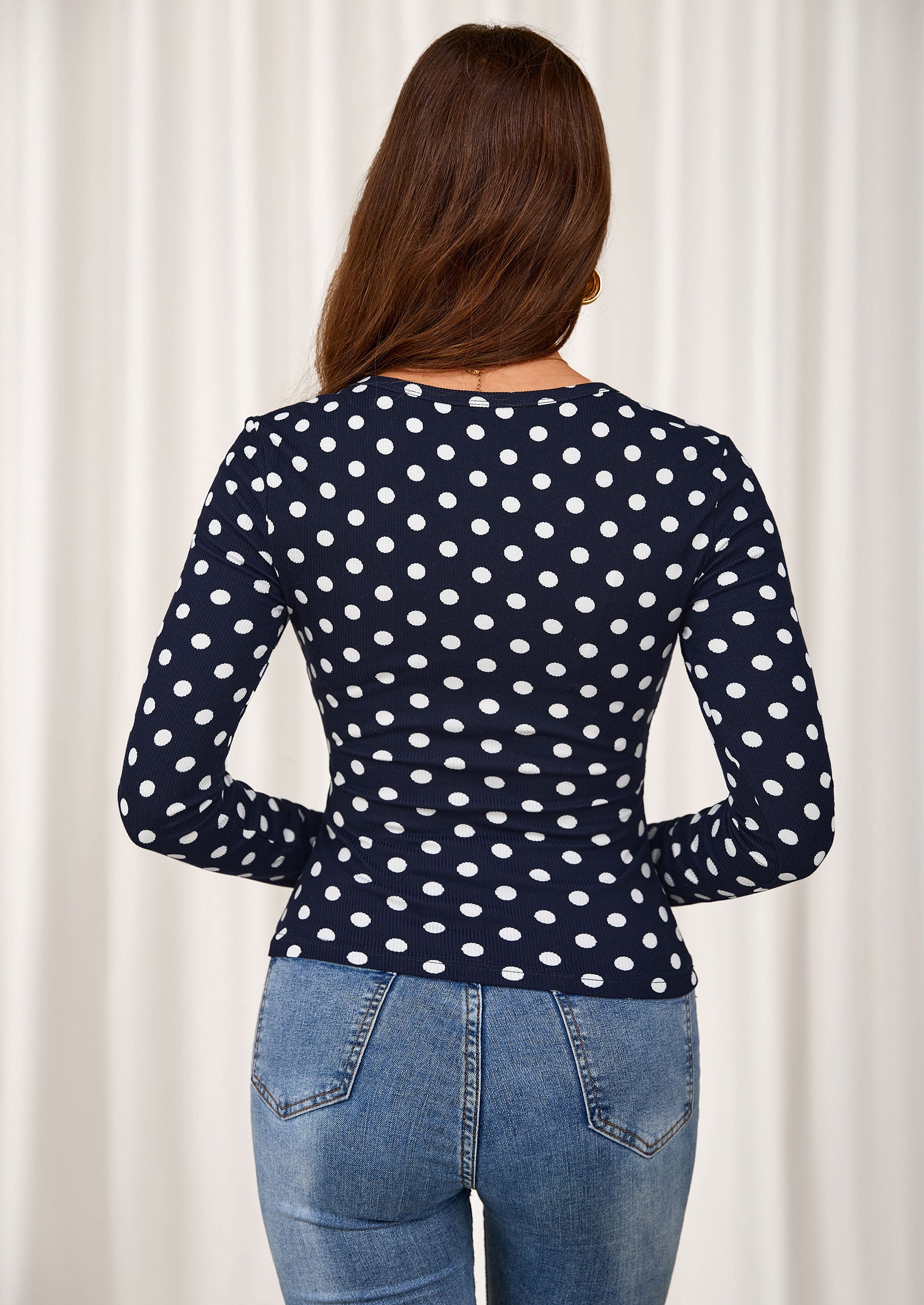 PRETTYGARDEN Women's Fall Long Sleeve Henley T Shirts Button Ribbed Knit Slim Fit Basic Tops Blouse Casual Outfits