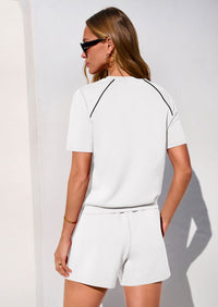 PRETTYGARDEN Sweatsuits Women 2 Piece Outfit Summer Lounge Shorts Sets Matching Spring Travel Beach Vacation Clothes PRETTYGARDEN