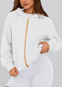 PRETTYGARDEN Hoodies For Women Sweatshirt Zip Up Hoodie Fall Fashion Trendy Long Sleeve Jackets Winter Clothing Outfits