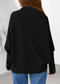 PRETTYGARDEN Womens Sweaters Fall Fashion Casual Loose Turtleneck Batwing Long Sleeve Knit Sweater Pullover Tops