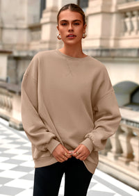 PRETTYGARDEN Oversized Sweatshirt for Women Fall Outfits Crewneck Long Sleeve Tops Fleece Pullover Winter Clothing