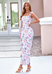 PRETTYGARDEN Women's Spring Wedding Guest Dress Summer Formal Sleeveless Elegant Floral Lace Cocktail Maxi Long Dresses
