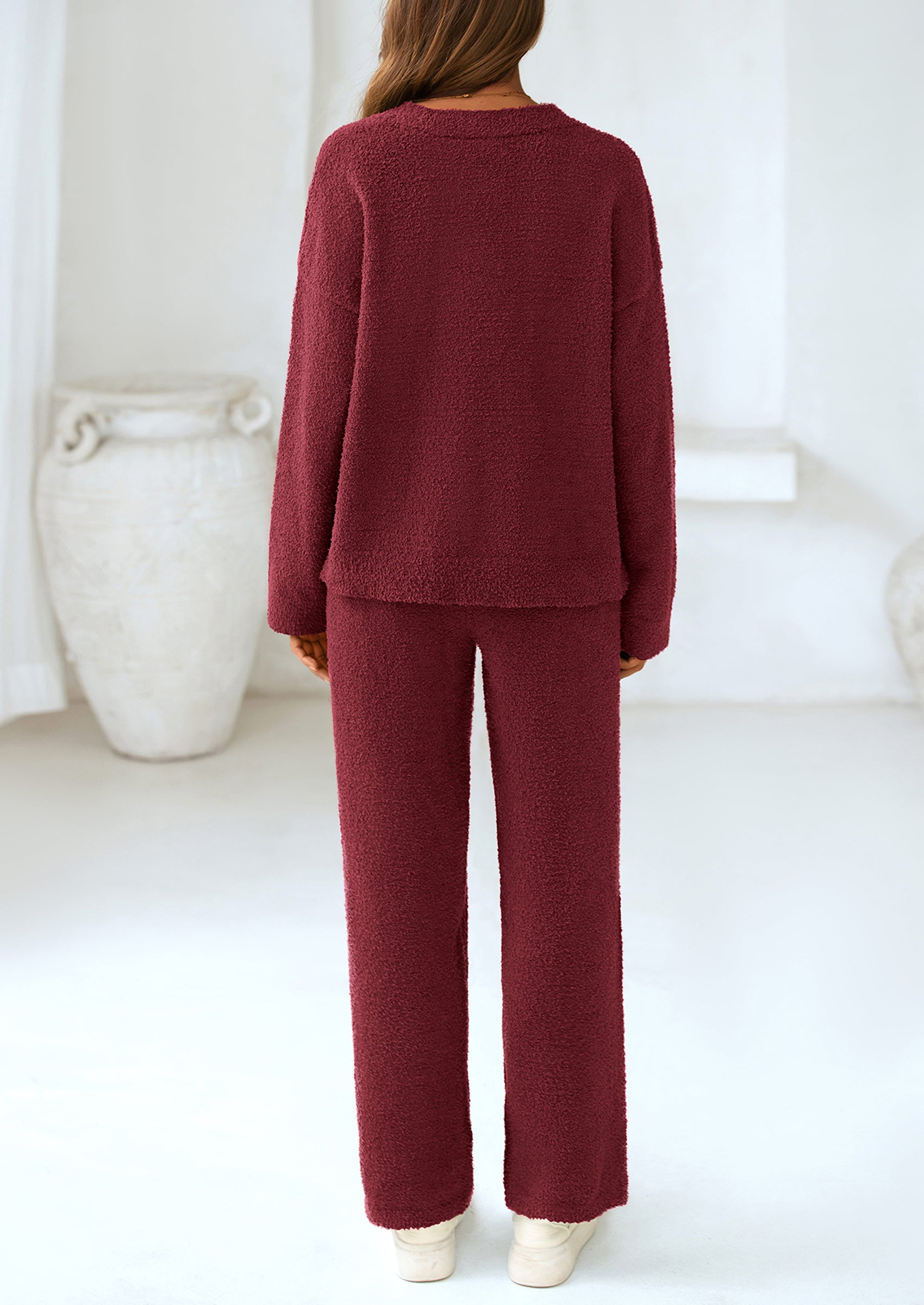 PRETTYGARDEN Lounge Sets for Women Two Piece Sweaters Pajama Set Fall Fashion Loungewear Outfits Matching Winter Clothes