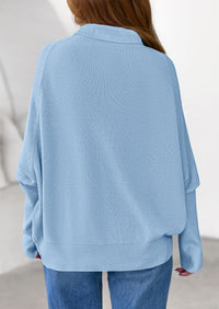 PRETTYGARDEN Womens Sweaters Fall Fashion Casual Loose Turtleneck Batwing Long Sleeve Knit Sweater Pullover Tops