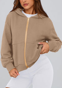 PRETTYGARDEN Hoodies For Women Sweatshirt Zip Up Hoodie Fall Fashion Trendy Long Sleeve Jackets Winter Clothing Outfits