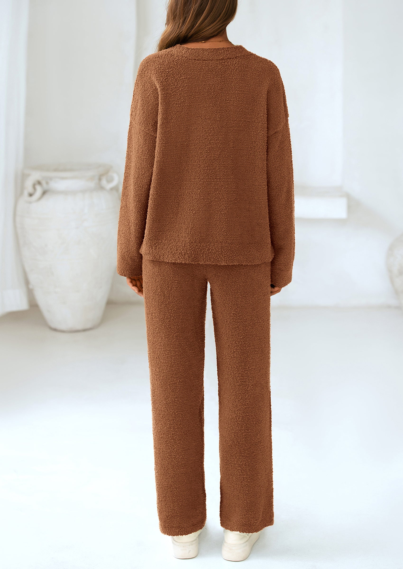 PRETTYGARDEN Lounge Sets for Women Two Piece Sweaters Pajama Set Fall Fashion Loungewear Outfits Matching Winter Clothes