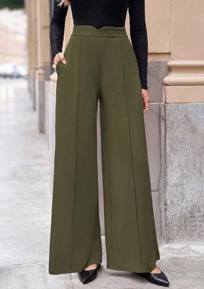 PRETTYGARDEN Wide Leg Pants Woman Spring Dressy High Waisted Business Casual Summer Flowy Work Palazzo Pants Trousers
