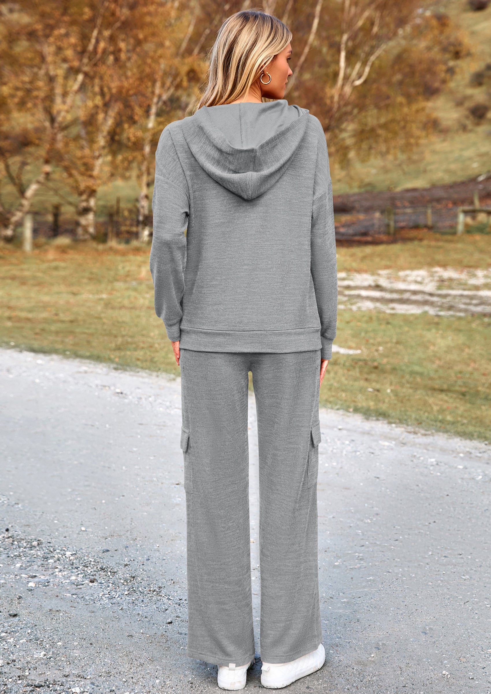 PRETTYGARDEN 2 Piece Sets For Women Fall Sweatsuits Outfits Lounge Matching Hoodie Set Travel Track Suits Winter Clothes