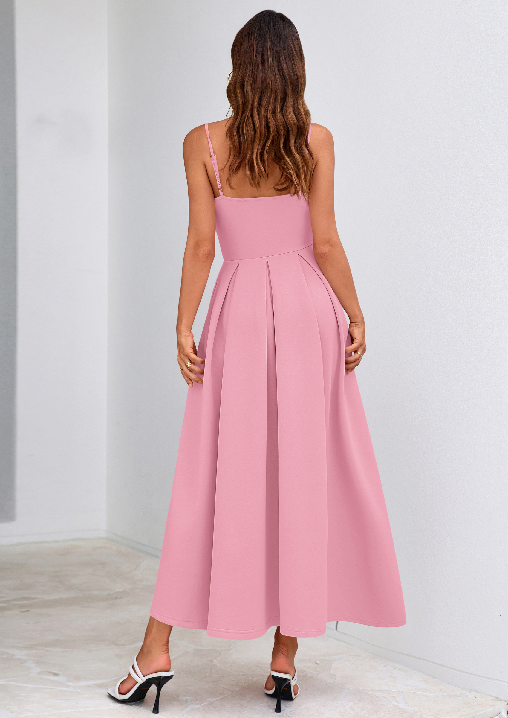 PRETTYGARDEN Cocktail Dresses for Women Spring Elegant Ruffle A Line Long Flowy Summer Formal Wedding Guest Maxi Dress PRETTYGARDEN