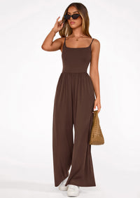 PRETTYGARDEN Summer Jumpsuits for Women Casual Wide Leg Date Night Rompers Sleeveless Beach Vacation One Piece Outfits PRETTYGARDEN