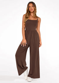 PRETTYGARDEN Summer Jumpsuits for Women Casual Wide Leg Date Night Rompers Sleeveless Beach Vacation One Piece Outfits PRETTYGARDEN