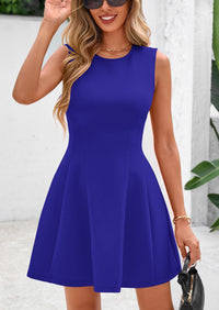 PRETTYGARDEN Women's Short Summer Dress Elegant Classy A Line Sleeveless Tank Graduation Cocktail Party Mini Dresses