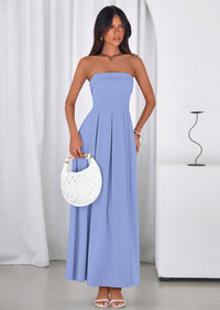 PRETTYGARDEN Cocktail Dresses for Women Summer Formal Elegant Tube Top Strapless Spring Wedding Guest Party Midi Dress PRETTYGARDEN