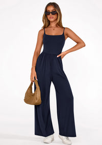 PRETTYGARDEN Summer Jumpsuits for Women Casual Wide Leg Date Night Rompers Sleeveless Beach Vacation One Piece Outfits PRETTYGARDEN