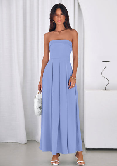 PRETTYGARDEN Cocktail Dresses for Women Summer Formal Elegant Tube Top Strapless Spring Wedding Guest Party Midi Dress PRETTYGARDEN