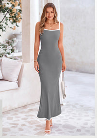 PRETTYGARDEN Spring Dresses for Women Summer Resort Wear Sexy Bodycon Sundress Spaghetti Strap Vacation Maxi Dress